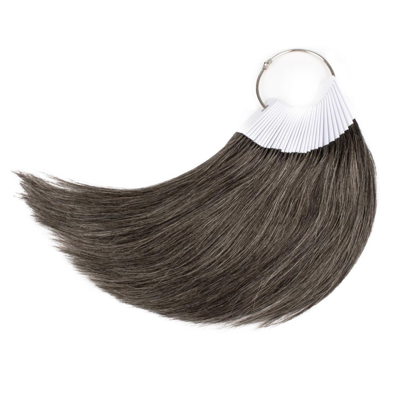 TOFAFA Hair Color Rings  100 Human Hair Swatches Testing Samples  8 Inch Grey  30 PCSPack